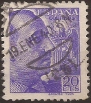Stamps : Europe : Spain :  General Franco 1939 20 cents