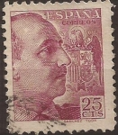Stamps : Europe : Spain :  General Franco 1939 25 cents