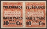Stamps Spain -  Expo Internacional BCN 1929  para Telégrafos 10 cents