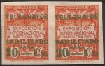Sellos del Mundo : Europa : Espa�a : Expo Internacional BCN 1929  para Telégrafos 20 cents