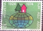 Stamps Switzerland -  Scott#586 intercambio, 0,20 usd, 15 cents. 1974