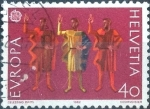 Stamps Switzerland -  Scott#715 cr1f intercambio, 0,30 usd, 40 cents. 1982