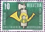 Stamps Switzerland -  Scott#371 intercambio, 0,20 usd, 10 cents. 1959