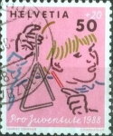 Stamps Switzerland -  Scott#B547 intercambio, 0,30 usd, 50+20 cents. 1988