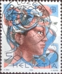 Stamps Switzerland -  Scott#777 intercambio, 0,30 usd, 50 cents. 1986