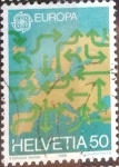 Stamps Switzerland -  Scott#822 intercambio, 0,40 usd, 50 cents. 1988