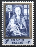 Stamps Belgium -  MADONNA  CON  MANZANA,  PINTURA  DE  HANS  MEMLING.