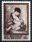 Stamps Belgium -  MADRE  E  HIJO,  PINTURA  DE  PIERRE  PAULUS.