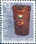Stamps Switzerland -  Scott#B434 intercambio, 0,20 usd, 10+5 cents. 1975
