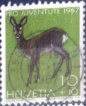 Stamps Switzerland -  Scott#B370 cr1f intercambio, 0,20 usd, 10+10 cents. 1967