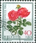 Stamps Switzerland -  Scott#B494 intercambio, 0,30 usd, 40+20 cents. 1982