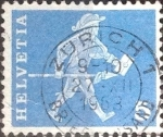 Stamps Switzerland -  Scott#382 intercambio, 0,20 usd, 5 cents. 1960
