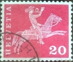 Sellos de Europa - Suiza -  Scott#385 intercambio, 0,20 usd, 20 cents. 1960