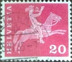 Stamps Switzerland -  Scott#385 intercambio, 0,20 usd, 20 cents. 1960
