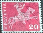 Stamps Switzerland -  Scott#385 intercambio, 0,20 usd, 20 cents. 1960