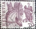 Stamps Switzerland -  Scott#642 intercambio, 0,30 usd, 70 cents. 1977