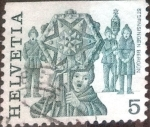 Stamps Switzerland -  Scott#632 intercambio, 0,20 usd, 5 cents. 1977
