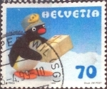 Stamps Switzerland -  Scott#1041 intercambio, 0,50 usd, 70 cents. 1999
