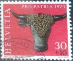 Stamps Switzerland -  Scott#B423 intercambio, 0,30 usd, 30+10 cents. 1974
