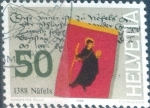 Stamps Switzerland -  Scott#819 intercambio, 0,25 usd, 50 cents. 1988