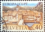 Stamps Switzerland -  Scott#627 intercambio, 0,25 usd, 40 cents. 1977