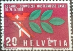 Stamps Switzerland -  Scott#474 intercambio, 0,20 usd, 20 cents. 1966