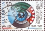Stamps Switzerland -  Scott#831 intercambio, 0,25 usd, 50 cents. 1989