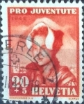 Stamps Switzerland -  Scott#B123 intercambio, 0,50 usd, 20+5 cents. 1942