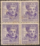Stamps Spain -  IV Cent San Juan de la Cruz  1942  20 cents