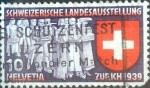 Sellos de Europa - Suiza -  Scott#250 intercambio, 0,20 usd, 10 cents. 1939