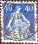 Sellos de Europa - Suiza -  Scott#137 intercambio, 0,50 usd, 40 cents. 1922