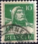 Stamps Switzerland -  Scott#168 intercambio, 0,20 usd, 10 cents. 1921