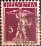Stamps Switzerland -  Scott#160 intercambio, 0,20 usd, 5 cents. 1927