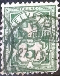 Stamps Switzerland -  Scott#115 intercambio, 0,50 usd, 5 cents. 1905