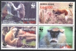 Stamps Africa - Sierra Leone -  FONDO  MUNDIAL  PARA  LA  NATURALEZA