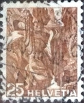Stamps Switzerland -  Scott#233 intercambio, 1,10 usd, 25 cents. 1936