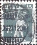 Stamps Switzerland -  Scott#162 intercambio, 0,20 usd, 7,5 cents. 1918