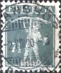 Sellos de Europa - Suiza -  Scott#162 intercambio, 0,20 usd, 7,5 cents. 1918