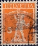 Stamps Switzerland -  Scott#158 intercambio, 0,20 usd, 5 cents. 1921