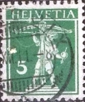 Stamps Switzerland -  Scott#157 intercambio, 0,20 usd, 5 cents. 1911