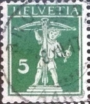 Stamps Switzerland -  Scott#157 intercambio, 0,20 usd, 5 cents. 1911