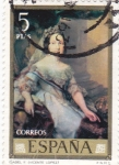 Stamps Spain -  RETRATO ISABEL II- Vicente Lopez (32)