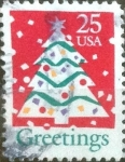 Stamps United States -  Scott#2515 intercambio, 0,20 usd, 25 cents. 1990
