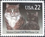 Stamps United States -  Scott#2374 cr4f intercambio, 0,20 usd, 22 cents. 1988