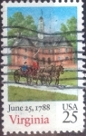 Sellos de America - Estados Unidos -  Scott#2345 cr4f intercambio, 0,20 usd, 25 cents. 1988