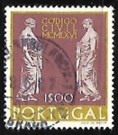 Stamps Portugal -  Estatua de dos ancianos