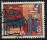 Stamps Spain -  ESPAÑA 1971 2062 Sello Navidad Saint Andreu de Sagars Usado