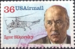 Stamps United States -  Scott#C119 intercambio, 0,25 usd, 36 cents. 1988