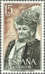 Stamps Spain -  ESPAÑA 1972 2071 Sello Nuevo Personajes Españoles Emilia Pardo Bazán (1851-1921)