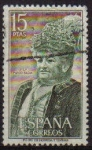 Stamps Spain -  ESPAÑA 1972 2071 Sello Personajes Españoles Emilia Pardo Bazán (1851-1921) Usado